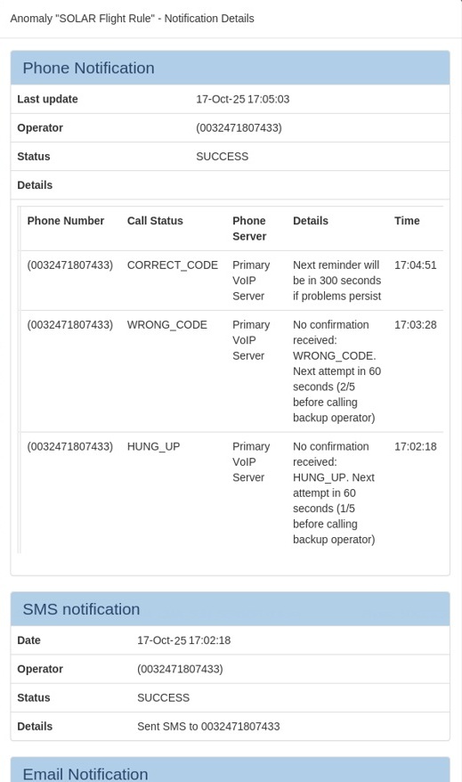 Mission alert and notification system